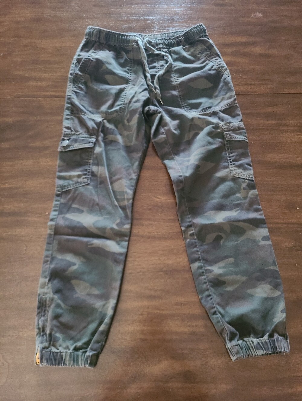 Sundry Camo Cargo Pants Waist String - Green Camo Womens Size 1